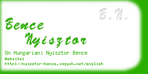 bence nyisztor business card